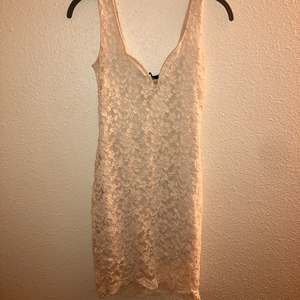 Cream floral dress